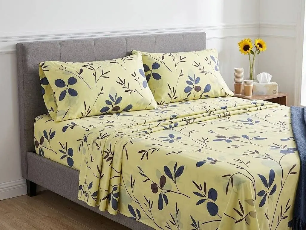 Comfy Bamboo World 4-Piece Queen Sheet Set