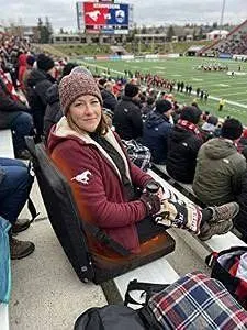 Portable Heated Stadium Hunting Seat Black