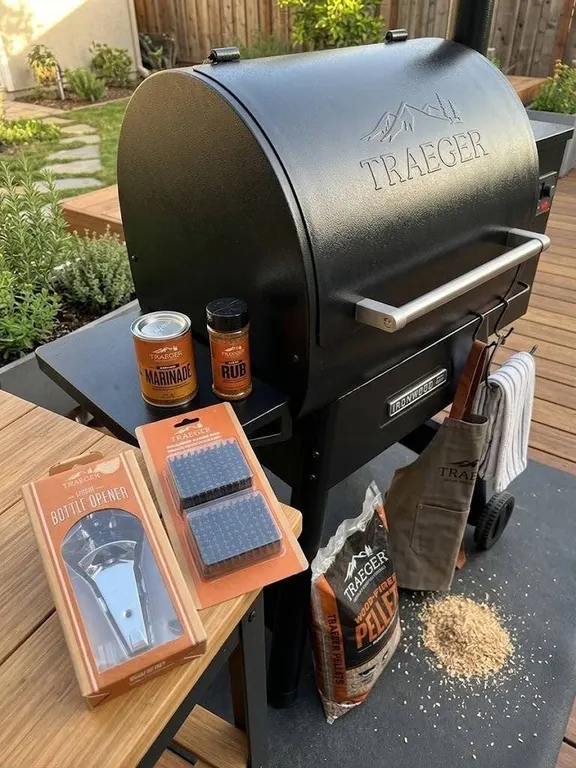 Traeger Chrome Bottle Opener and Brush Set