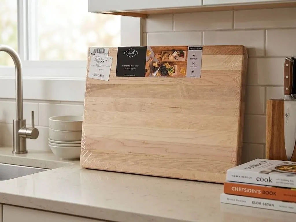 Label Cutting Board, Hardwood, Large