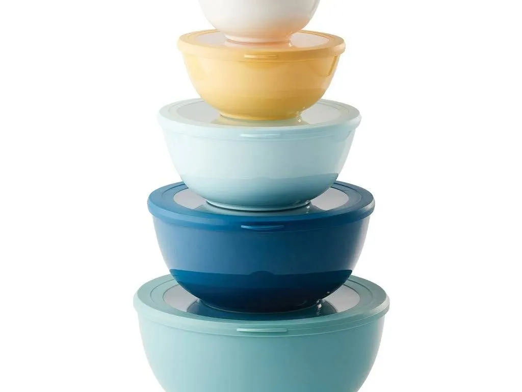 5-Piece Melamine Bowl Set With Lids