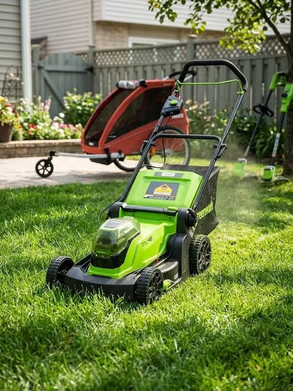 Greenworks 48V Cordless Lawn Mower Set