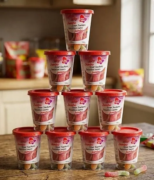Red Band Koala Kup Jumbo Sour Suckers 12x140g