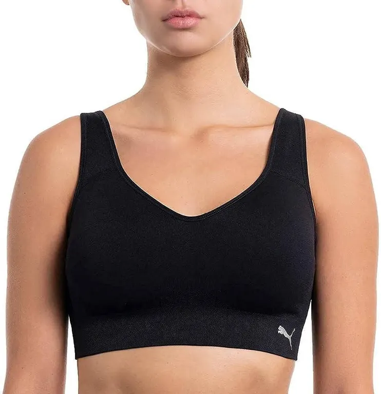 PUMA 2-Pack Seamless Sports Bras, Large