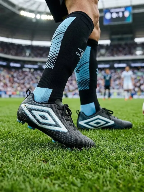 Umbro Soccer Cleats Black/Blue Size 3 Youth