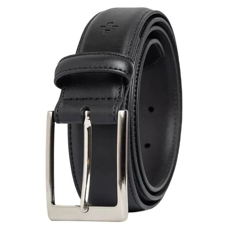 Vince Camuto Black Leather Belt Size L/G 36-
