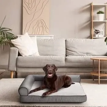 Kirkland Bolstered Pet Bed, Gray