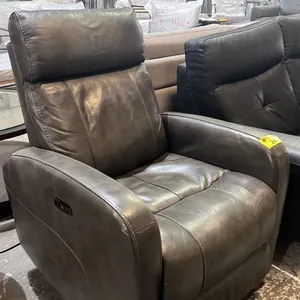 *TESTED WORKING* LEATHER ELECTRIC ROCKING RECLINER WITH HEADREST ADJUSTMENT, POWER CORD & USB PORT