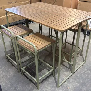 *NEW ASSEMBLED* 101 STORIES COLLECTION TARYNNA (OLIVE) 5-PC PATIO TABLE SET