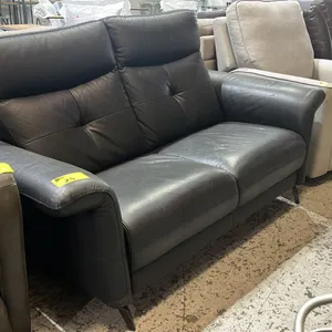LEATHER SOFA (1 LEG BROKEN)