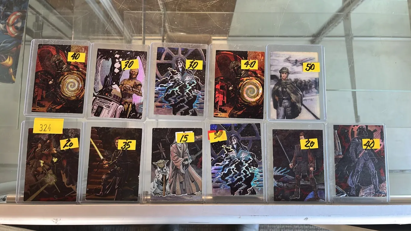 (11) ASSORTED TOPPS STAR WARS COLLECTOR CARDS