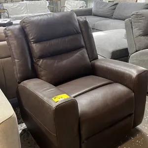 LEATHER ROCKING SWIVEL LOUNGE CHAIR