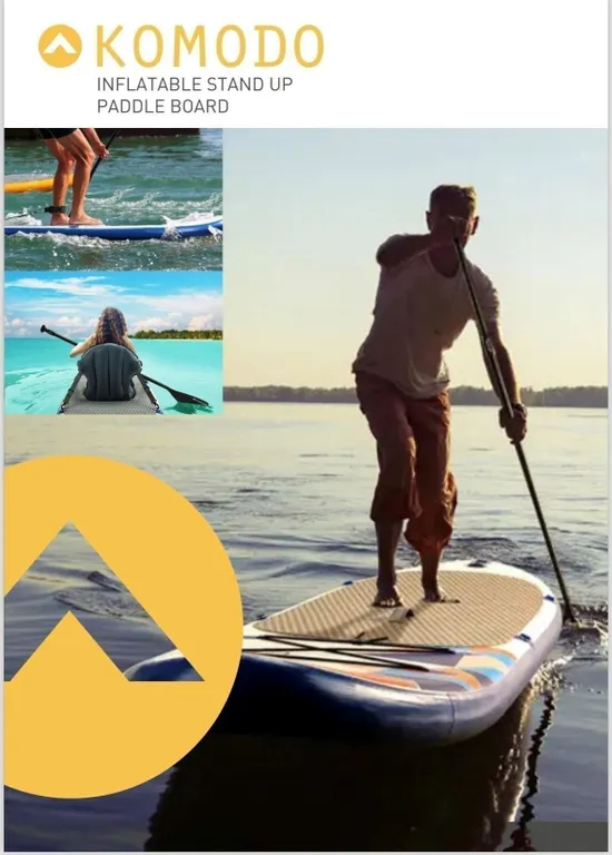 *NEW IN BOX* KOMODO INFLATABLE STAND UP PADDLE BOARD