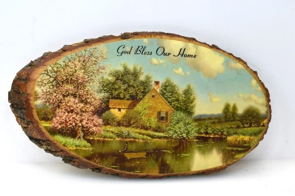 "GOD BLESS OUR HOME" WOODEN PLAQUE
