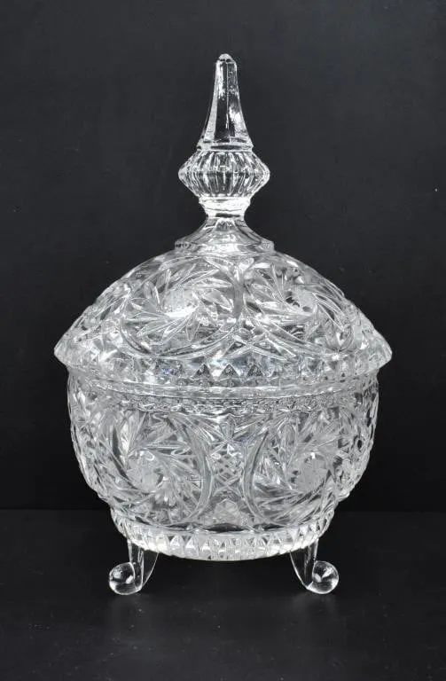 PINWHEEL CRYSTAL CANDY DISH