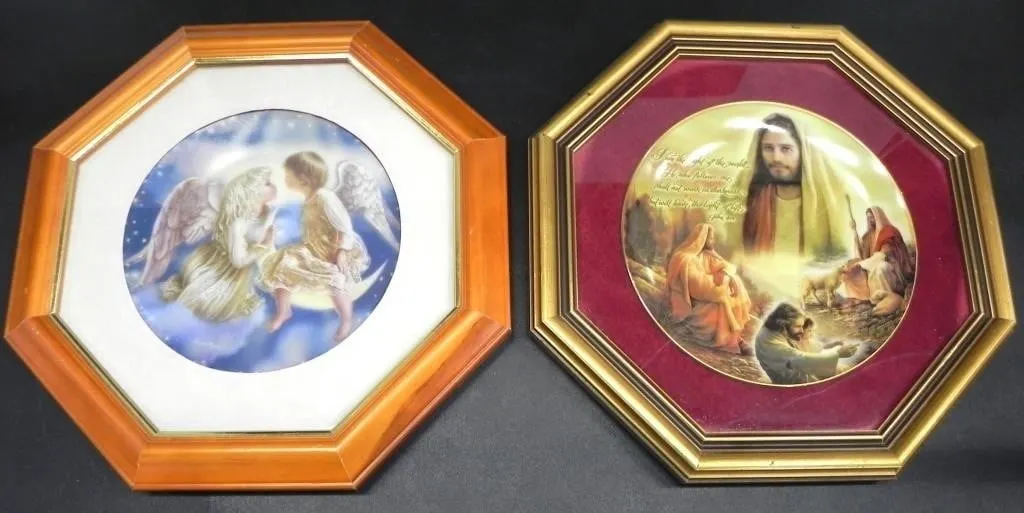 FRAMED RELIGIOUS COLLECTOR PLATES