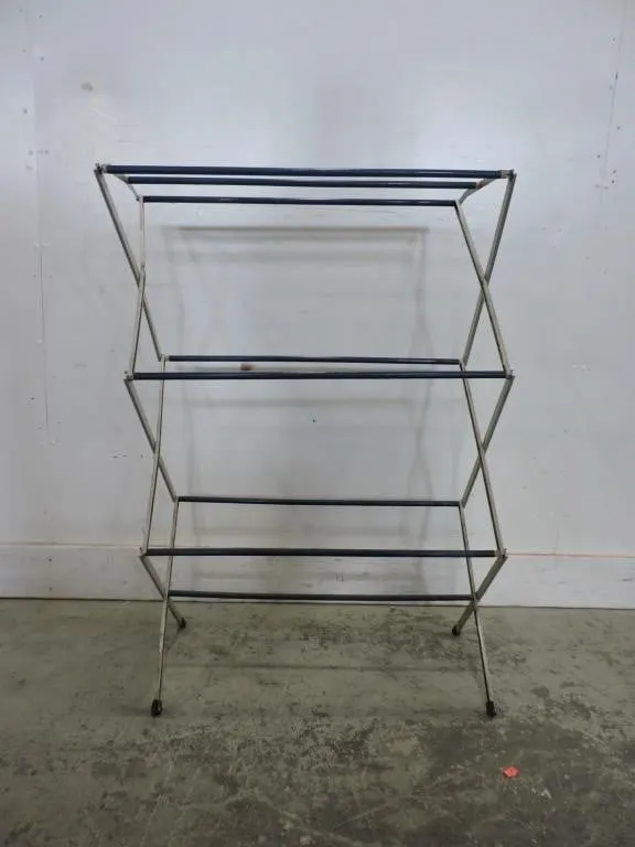 VINTAGE METAL FOLDING DRYING RACK 24"W11"D36"T