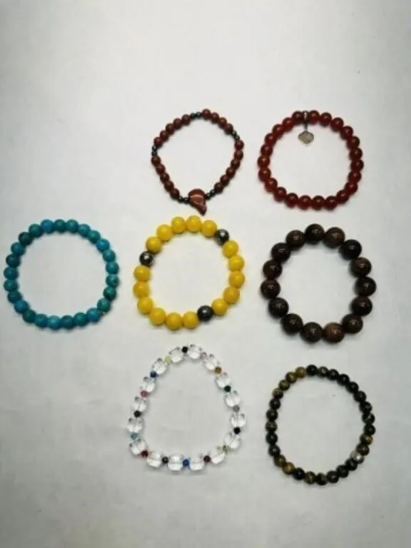 7 Stretch Bead Bracelets