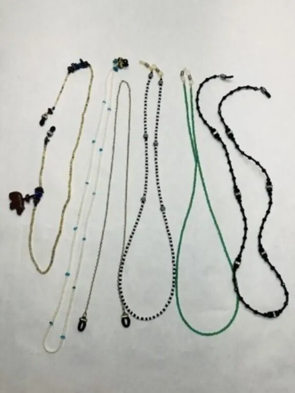 6 Eye Glasses Holder Necklaces-beaded
