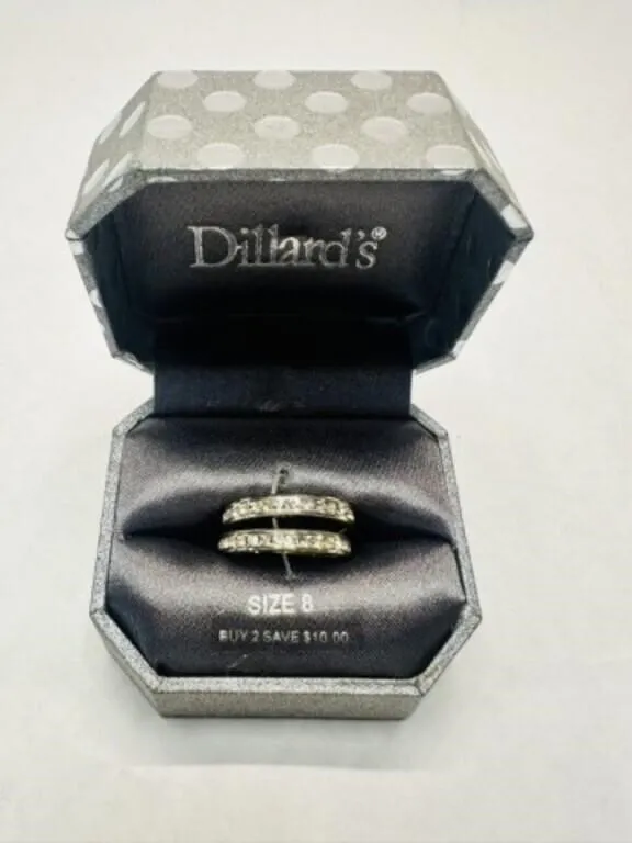 Eternity Band Rings size 6-NEW old stock
