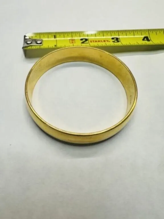 Monet gold tone Bangle Bracelet 2"