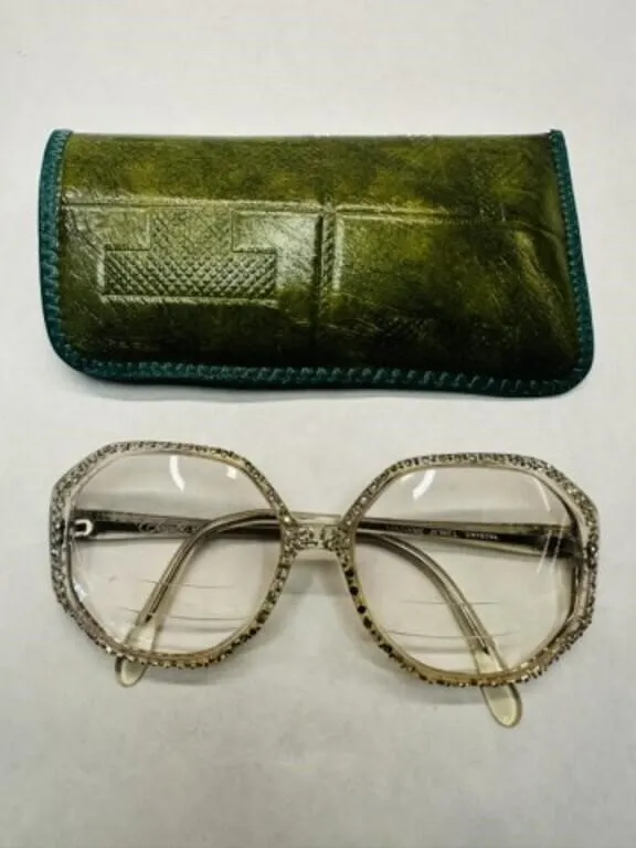 1970's Rhinestone tri-focal glasses! Rhinestones a