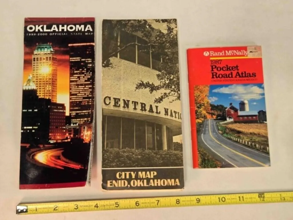 2000 Oklahoma map, 1987 Road Atlas, Enid map