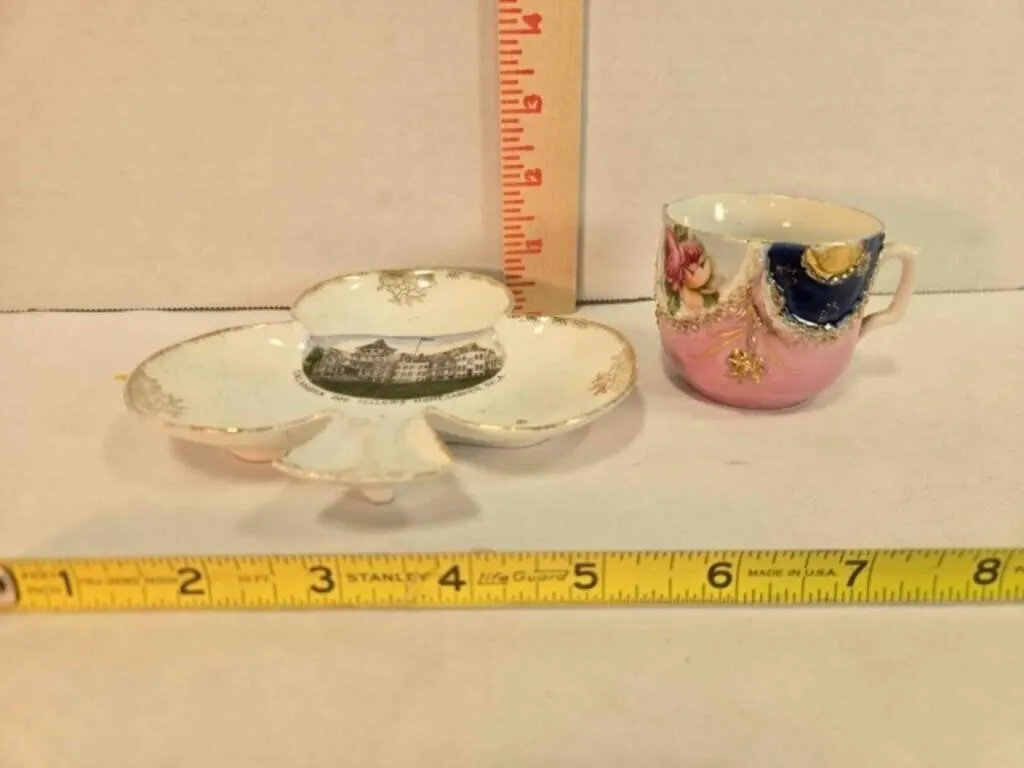 China cup & OK Odd Fellows Home Carmen OK tray