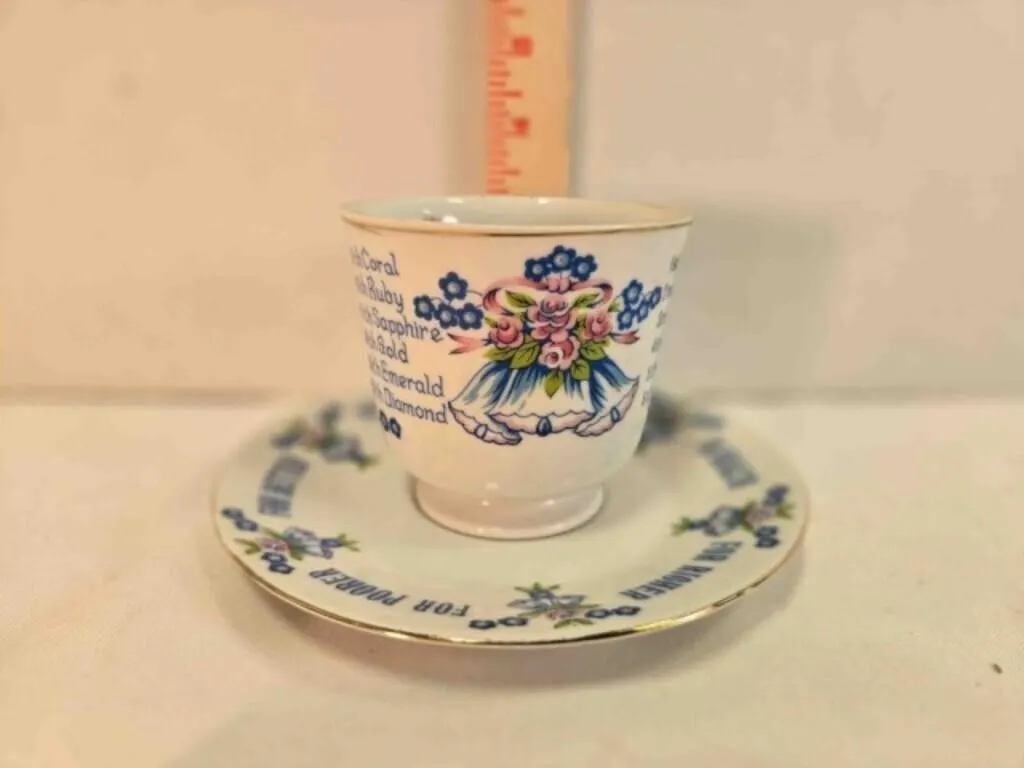 Wedding Anniversary China cup & saucer