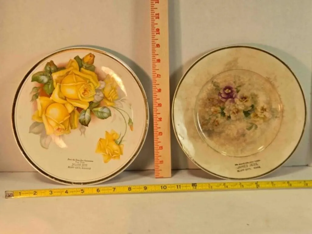 2 promotional plates from James Jess Bluff City KS