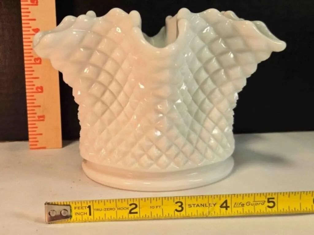Westmoreland white milk glass handkerchief vase