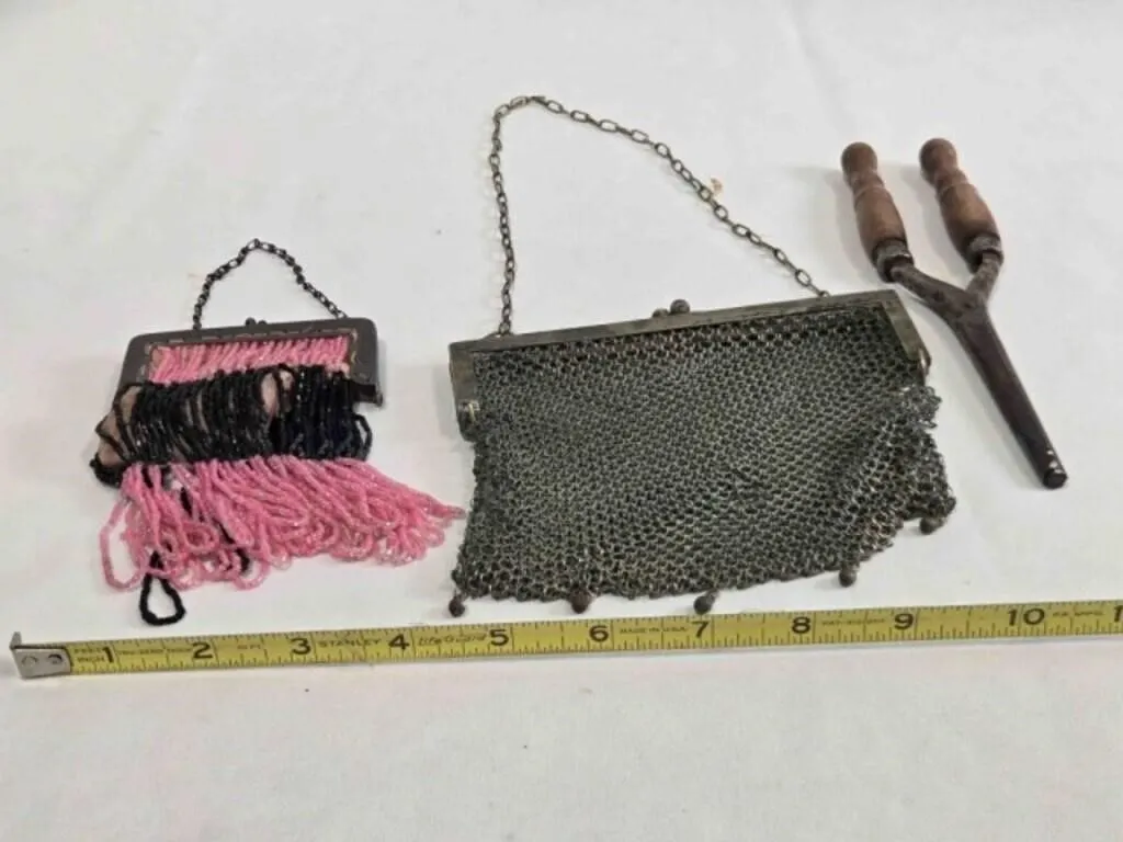 2 - 1920s era flapper purses, vintage curling