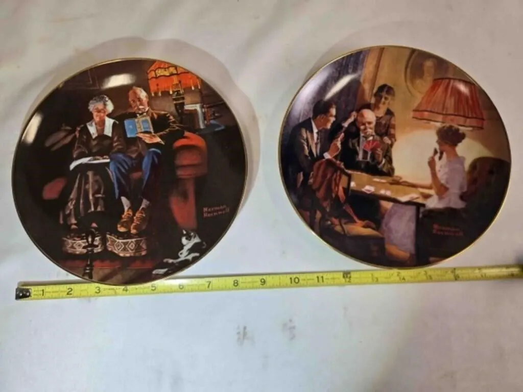 2 Norman Rockwell limited edition collector plates