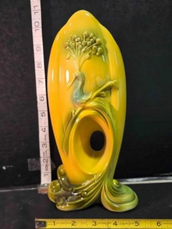 10" Art Deco ceramic Flower vase
