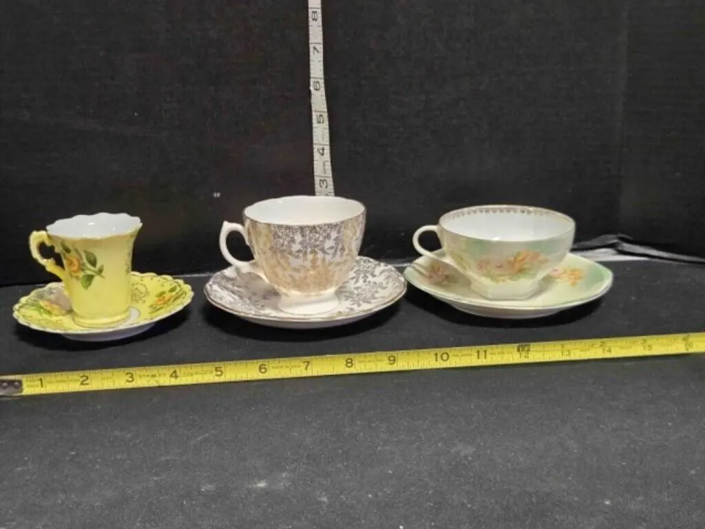 3 China cups & saucers