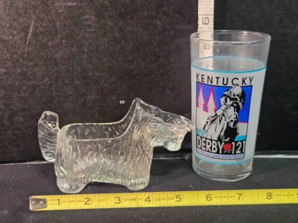 Scottie dog creamer, KY Derby glass1995