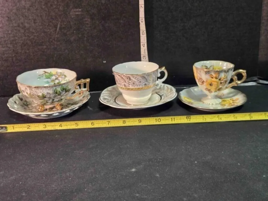 3 China cups & saucers