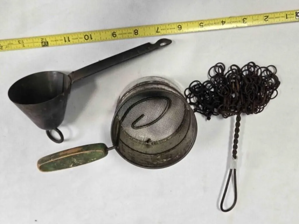 Pot scrubber, flour sifter, ice cream scoop