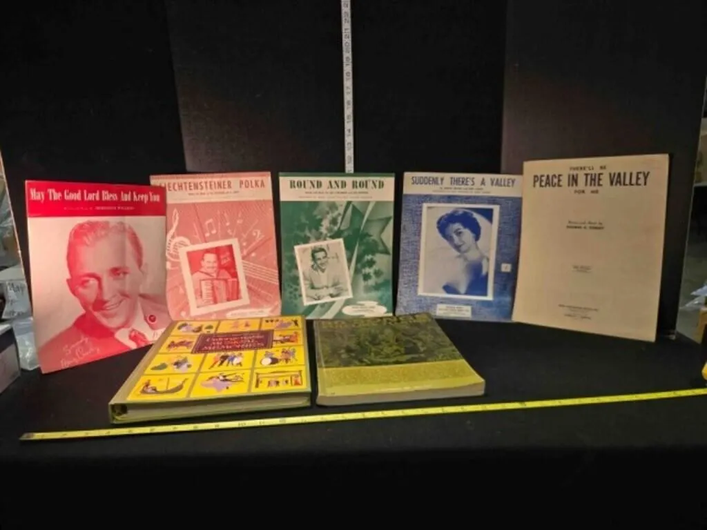 2 songbooks & 5 sheet music
