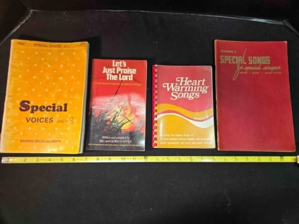 5 Gospel songbooks, Bill & Gloria Gaither