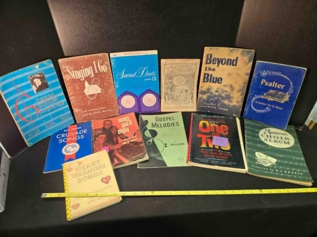 12 Gospel songbooks; Billy Graham Crusades