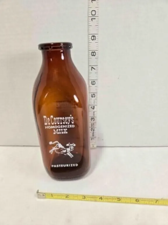 DeCoursey's Homogenized Milk bottle, 8�" tall