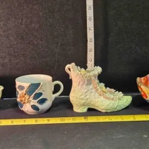 Ceramic bowl, 2 cups, ceramic boot