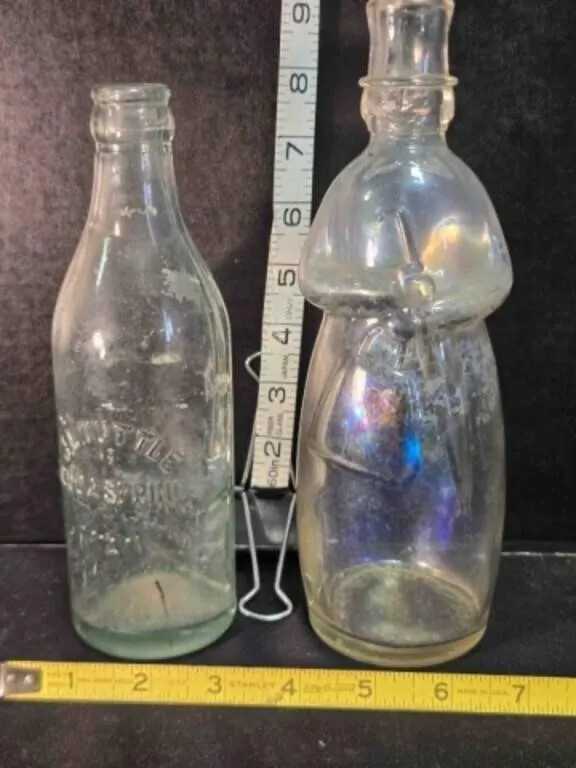 Carrie Nation figurine bottle, J.L. Tuttle bottle