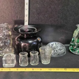 Laxative measuring cup, vase, glassware