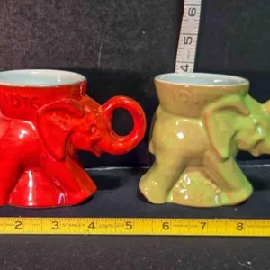 2 Frankoma Pottery Republican Elephants