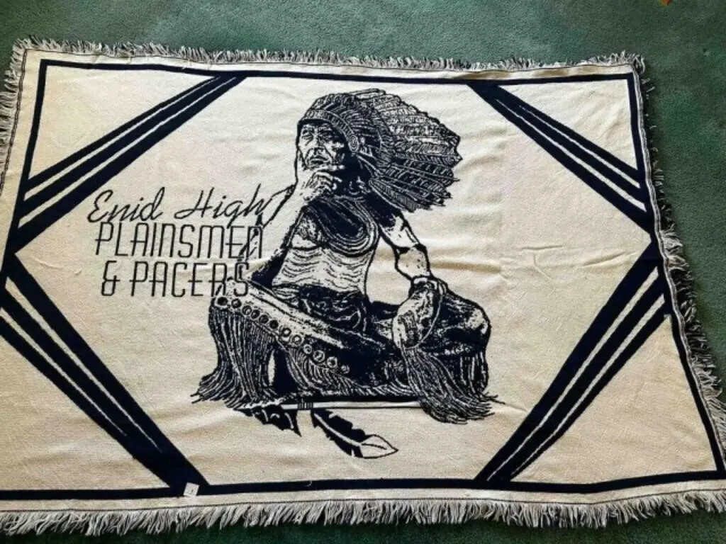 Enid High Plainsman & Pacers 48"x70" Afghan Throw