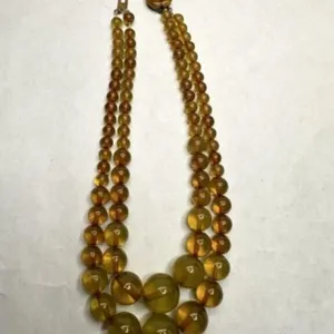 Vintage Lucite Double Strand Necklace-18"