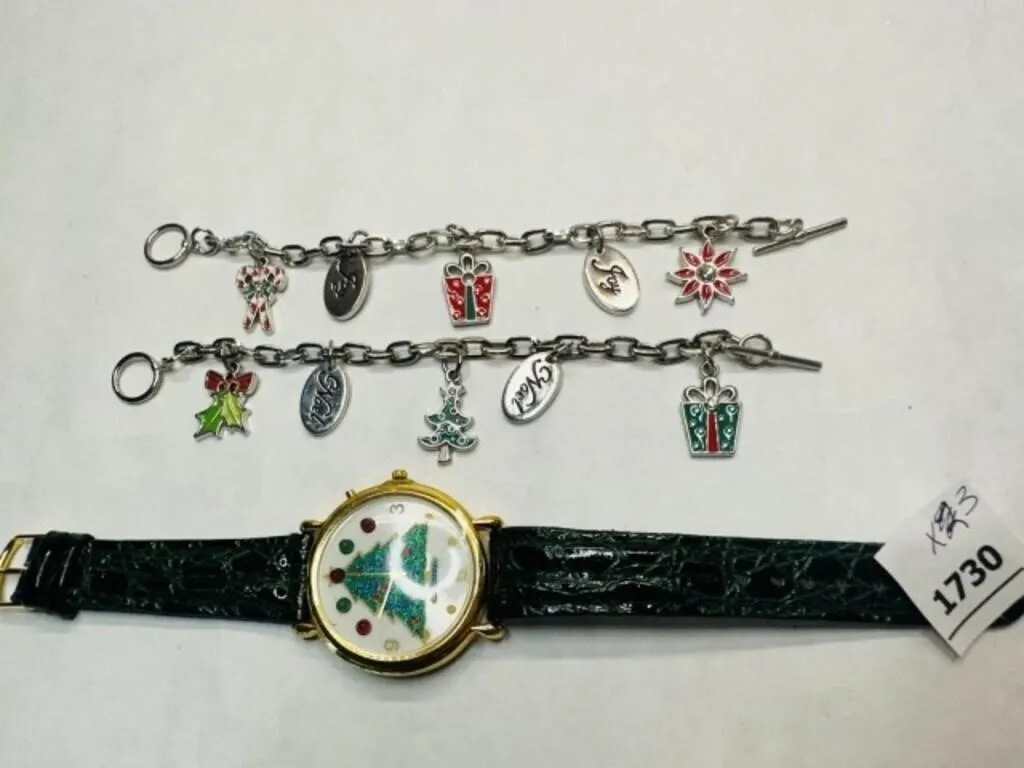 Musical Christmas Watch-untested, 2 Christmas Char