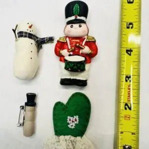 Snowman Pins, Plaster Drummer Boy Pin, Mitton that